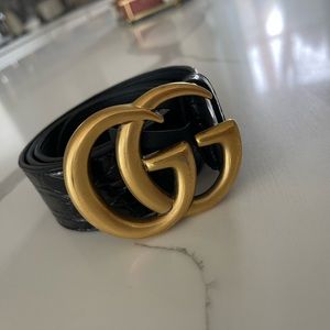 Gucci Marmont Alligator Leather Belt